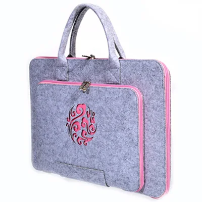 Шерстяные войлочные сумки для ноутбука 11 13 14 15,4 15,6 17,3 дюймов, сумка для компьютера, сумка для Macbook/Xiaomi Mi Air, сумка для ноутбука для мужчин и женщин - Цвет: pink