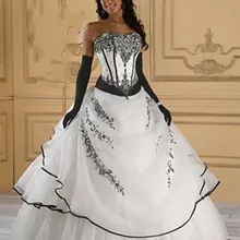 Vestidos De Noiva Лидер продаж готическое ТРАПЕЦИЕВИДНОЕ красное черное/Белое Черное женское винтажное свадебное платье