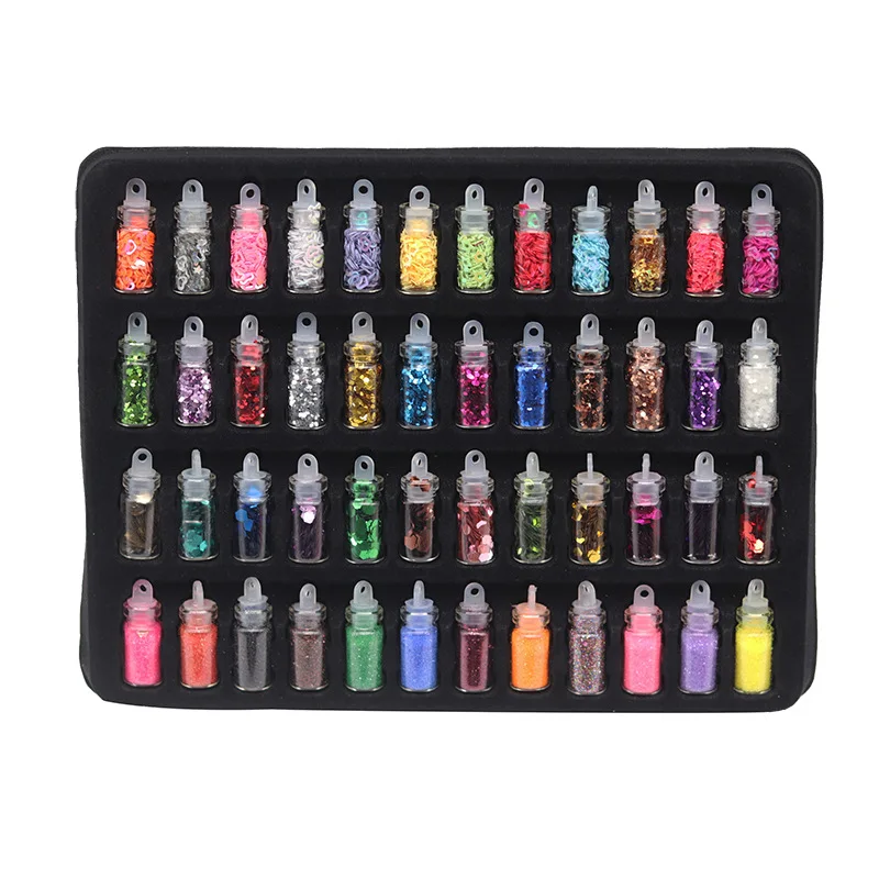 

all kinds of color flash sequins 48 types of DIY slime accessories can also be used for nail accessories and crafts accessories