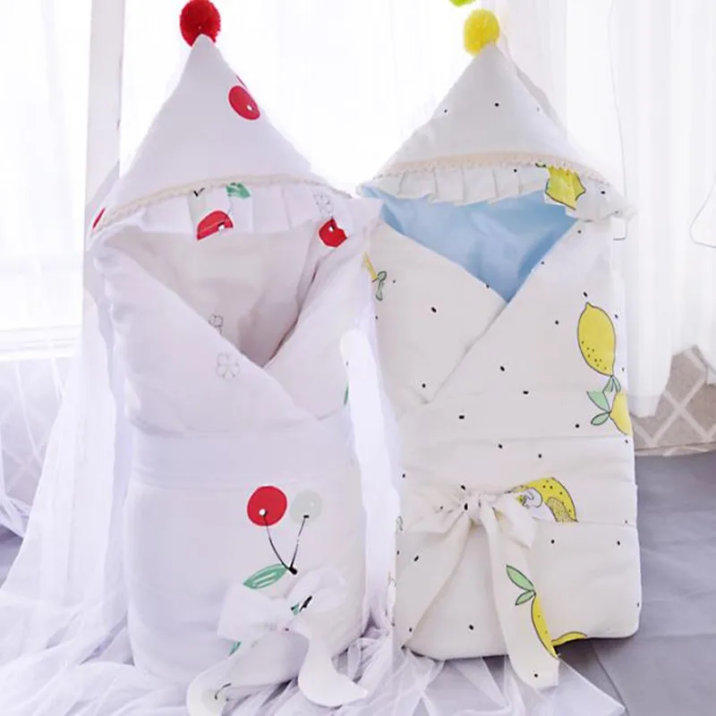 

90*90cm Baby Quilt Cotton Fruit Pattern Washable Spring Autumn Newborn Air Conditioning Quilt Baby Trolley Blanket Crib Mattres
