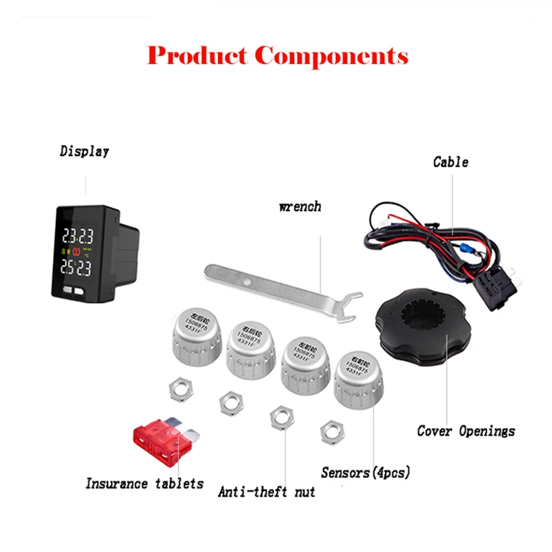 CAREUD TPMS U912 для Nissan шин давление 4 внешний мини датчик автосигнализации самоустановка беспроводная система контроля давления в шинах