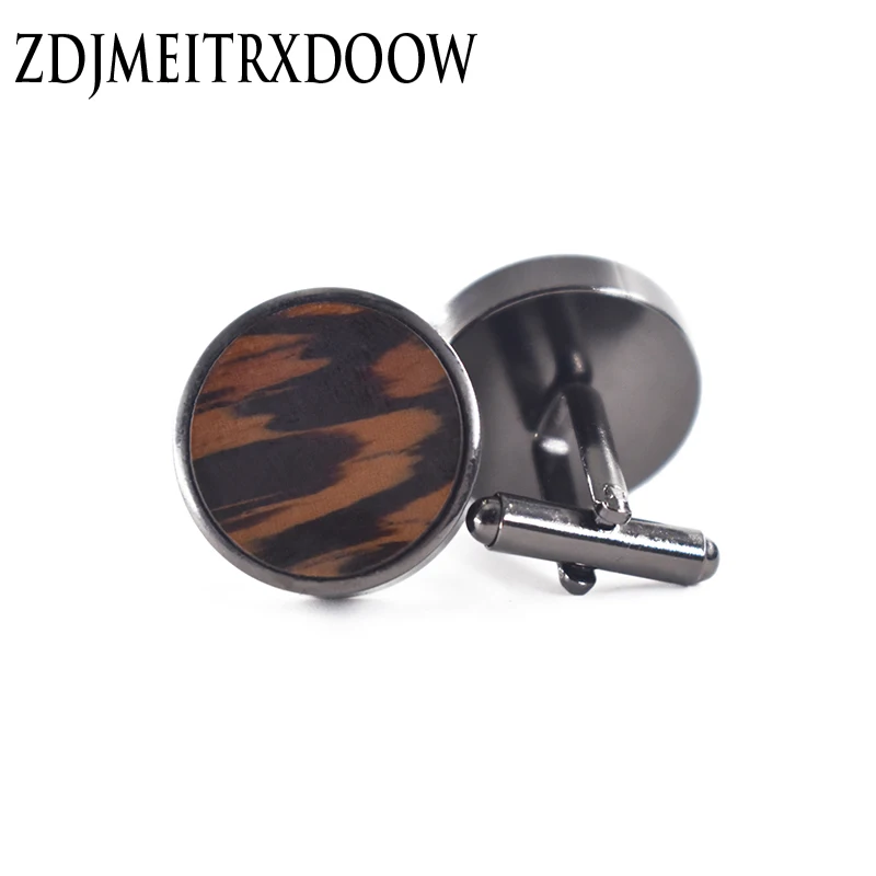ZDJMEITRXDOOW деревянная модная запонка для мужской рубашки подарок брендовая черная