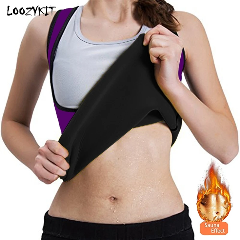 

LOOZYKIT 2019 Women Shoulder Strap Shaperwear Tight-Fitting Corset Self-Heating Sports Long Vest Solid Top Trainer Body Shaper