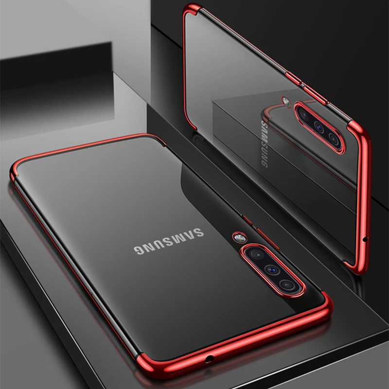

Cases For Samsung Galaxy A30 A50 A10 A20 A70 M10 M20 M30 Case Plating TPU Soft Silicone Armor Transparent Back Cover Phone case