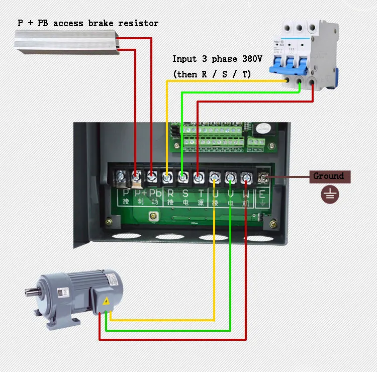 Переменный Частотный Привод 7.5Kw 10HP перегруженный векторный вход 380 V 3Ph переменного тока частотно-регулируемого электропривода контроль скорости подходящий двигатель привод для промышленности