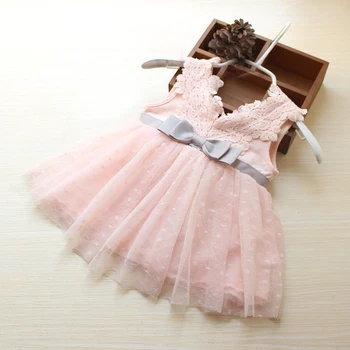 

Kids Dress Baby Girls Princess Patry Dresses Infant Sweety Bow Lace Dress For Kids Girls Summer Ball Gown Elegant Dress 60-100cm