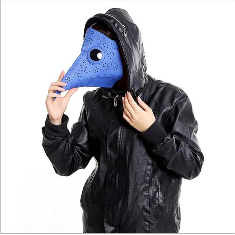 

Top Grade Steampunk The Plague Bird mask Doctor Long Nose Cosplay Fancy Mask Exclusive Gothic Retro Rock Leather Halloween mask