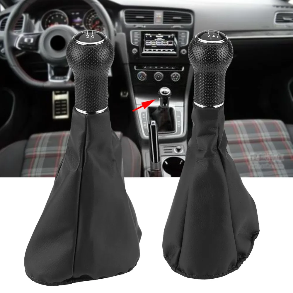 Car Styling 5 Speed & 6 Speed Gear Shift Knob Gaiter Boot Cover For Vw
