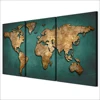 HD Printed 3 Piece Canvas Art World Map Canvas Painting Vintage Continent Wall Pictures for Living Room Free Shipping NY-7022D ► Photo 3/3