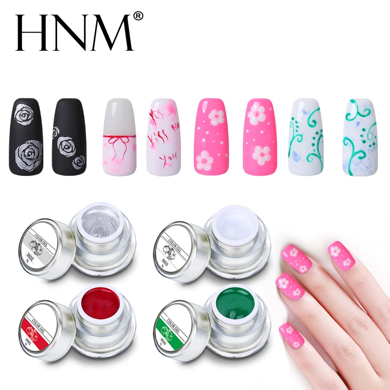 3D Nail Art Paint Color Gel DIY Nail Art Colors Draw Painting Acrylic Color UV Gel Tip 12 Colors Painting Gel In Nail Hot
