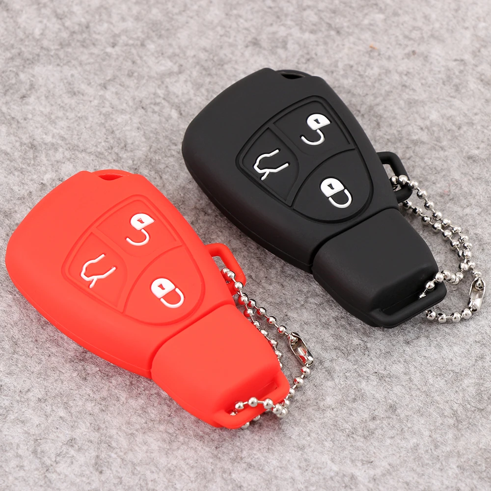 

100%SILICONE KEY COVER FIT FOR Mercedes For Benz Of Smart A C E S Class Slk Cl KEY CASE FOR CAR INTERIOR ACCESSORIES