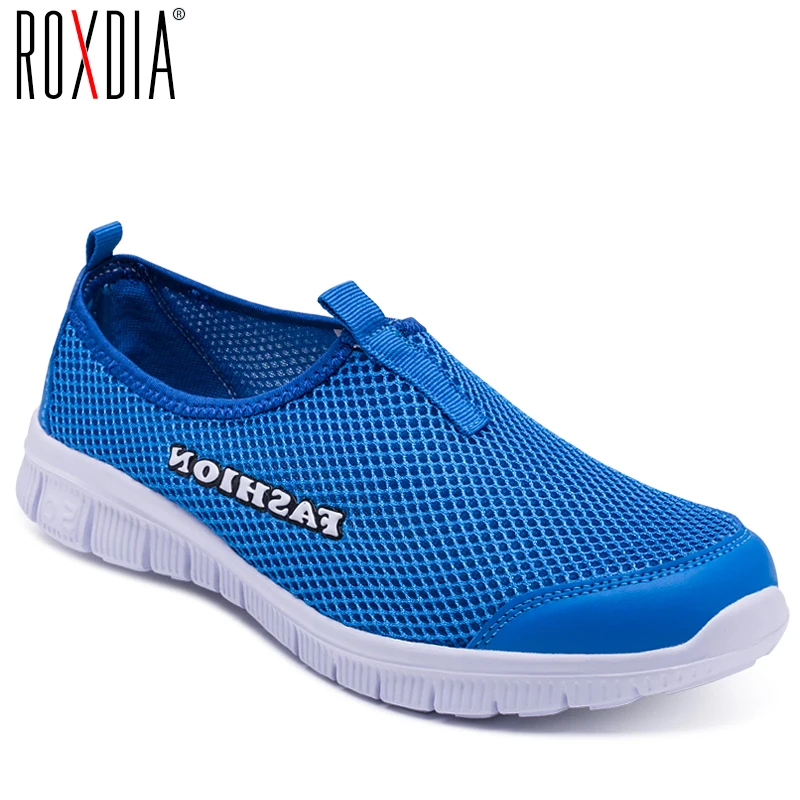 

ROXDIA brand plus size 35-46 men women sneakers summer casual shoes mesh fashion for man ladies breathable slip-on flats RXM110