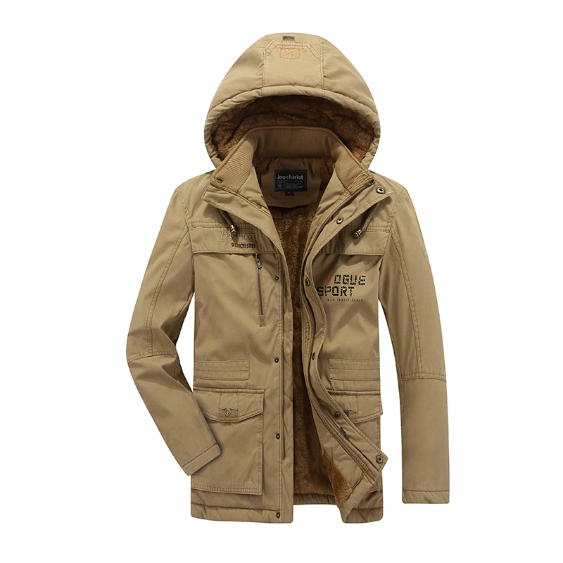 2016 New Arrival thickening parka men brand clothing men Winter military jacket warm coat with fur