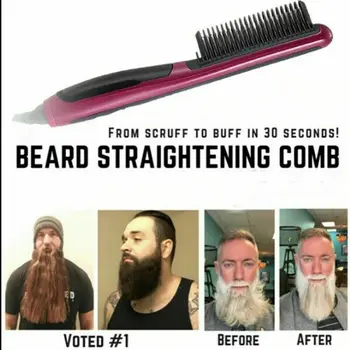 

Electric Hair Straightening Brush Straight Curly Hair Comb Men Beard Straightener Irons Style Multifunctional Hair Comb Brush
