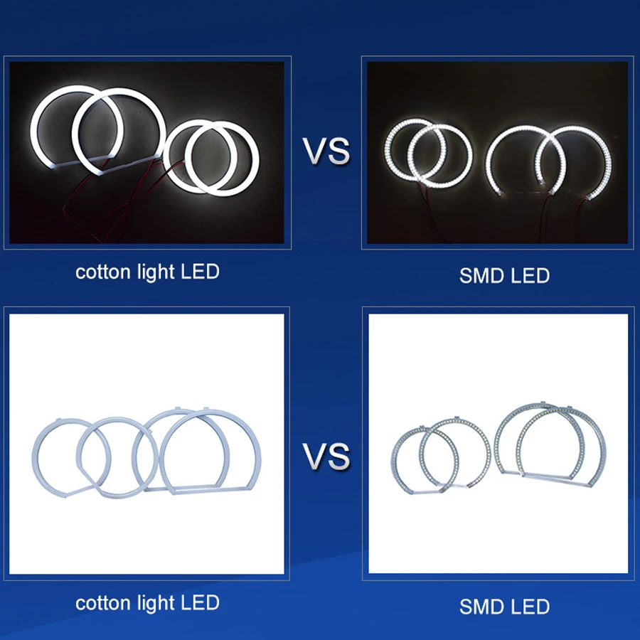 Hopstyling 1 комплект белый хлопок с подсветкой Ангельские глазки гало кольца для BMW E46 компактный E83 X3 Автомобильные фары Дневные ходовые огни