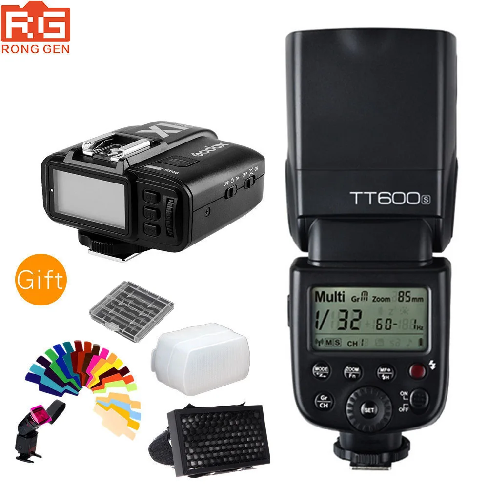 Godox TT600S GN60 вспышки Speedlite свет+ X1T-S внезапный Транс mi ель HSS 1/8000 s(опционально) для sony DSLR(mi обуви)+ подарок комплект - Цвет: TT600S and X1T-S