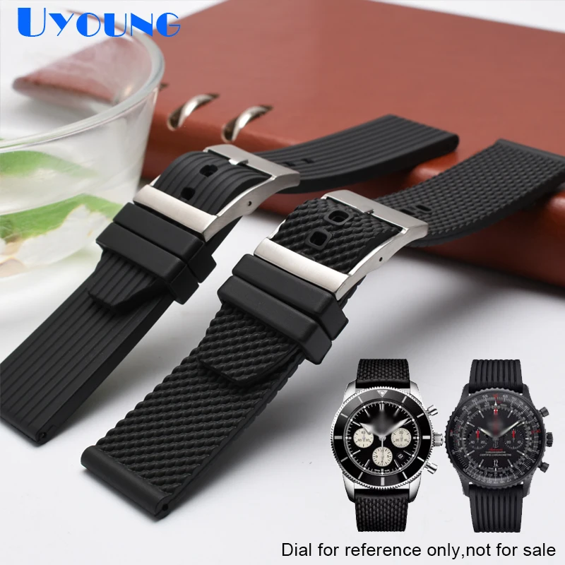 24mm watch bracelet band high quality silicone watch strap weaterproof