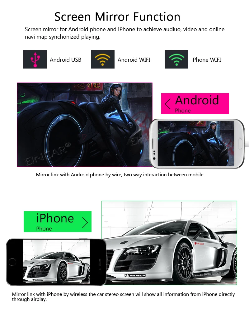 Sale Android 8.1 Car Stereo 2 Din in Dash GPS Navigation Radio Receiver Bluetooth GPS Navigation Head Unit Support Phone Mirroring 1