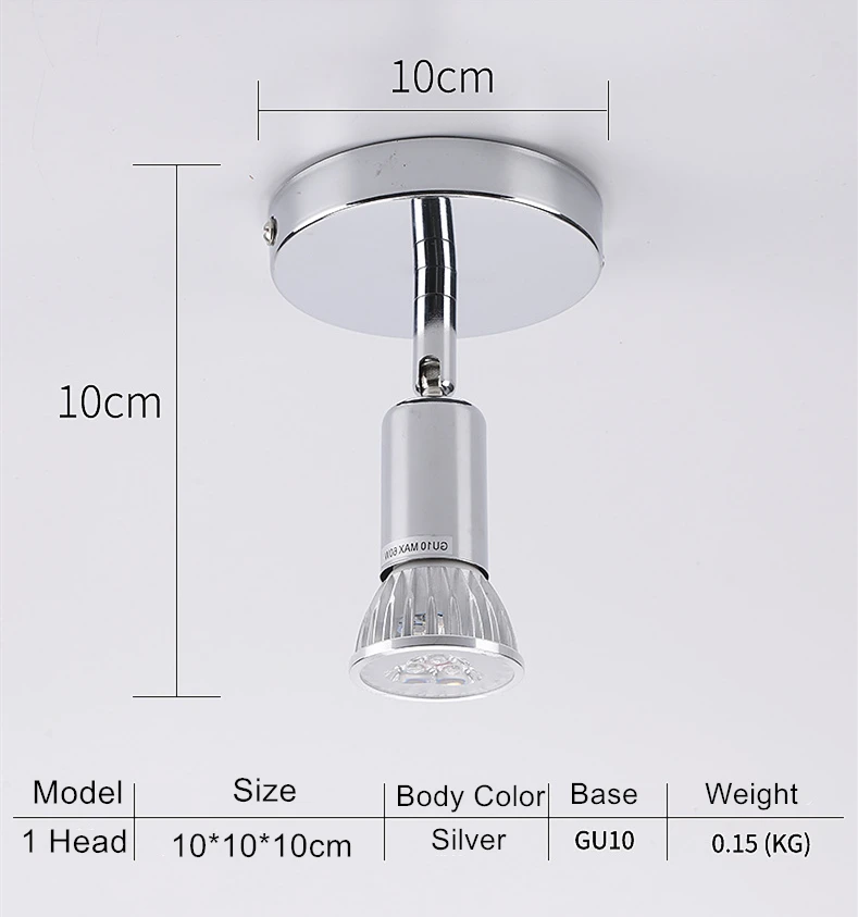 [DBF]Round GU10 Ceiling Light Living Room Adjustable 3-Light Ceiling spots Bedroom LED Kitchen Surface Mount Ceiling Spot Light