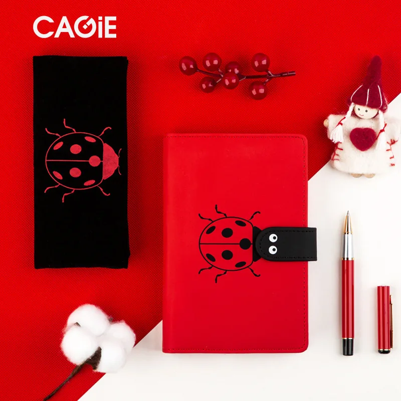 

Kaj 2019 Originality Lovely Small Ladybug Line Portable Hasp Hand The Books Student Notebook Stationery Can