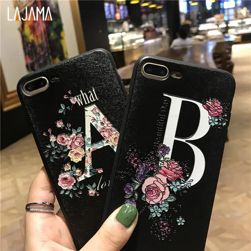 Lajama 3D Soft TPU Silicone Phone Cases For Apple iPhone 6s 6 7 Plus 8 X Flower Floral Back Cover Case |
