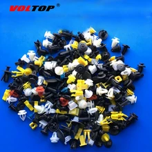 VOLTOP 200pcs Car Clips Auto Bumper Retainer Fastener Door Panel Rivet Push Plastic Buckle Trim Board Doornails Mixed Packing