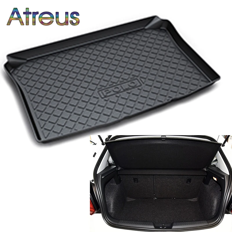 

Atreus Car Rear Trunk Floor Mat Durable Carpet For Hatchback Volkswagen Polo VW Polo 6r 2018 2011 20014-2017 Boot Liner Tray mat