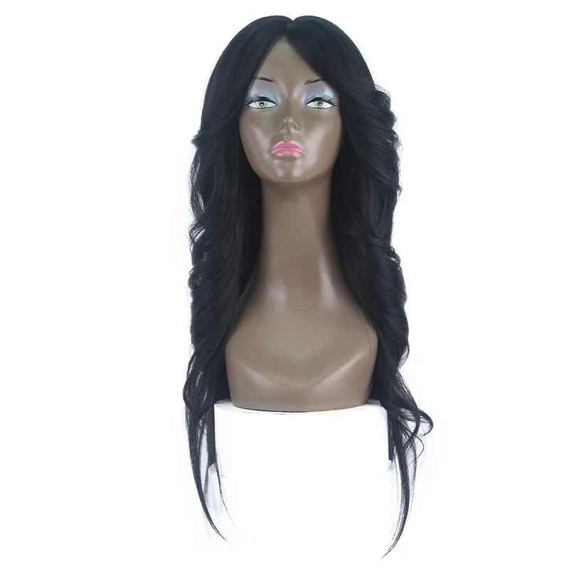 Alinova Body Wave Synthetic Hair Wigs Lpart& Lace Front Synthetic Lace Front Wig For Black Women 150% Density - Color: 1B
