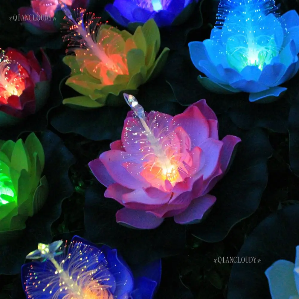 5 Pieces Pink Artificial Pe Foam Fake Pond Lotus Leaf Flowers Water