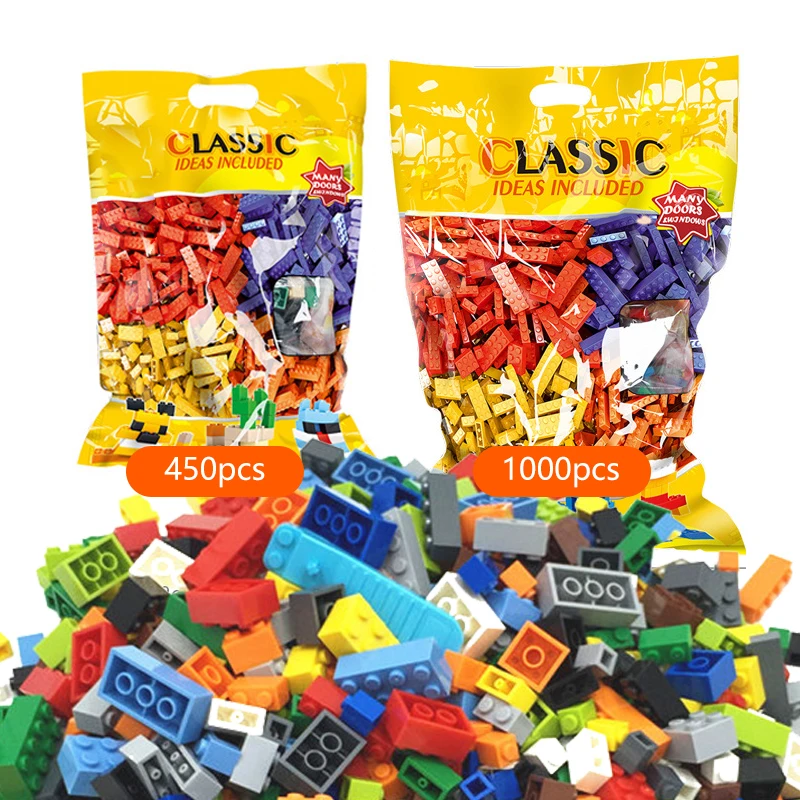 

1000 Pieces Building Blocks Bulk Sets City DIY Creative Bricks Creator Parts LegoINGLs Classic Toys for Children