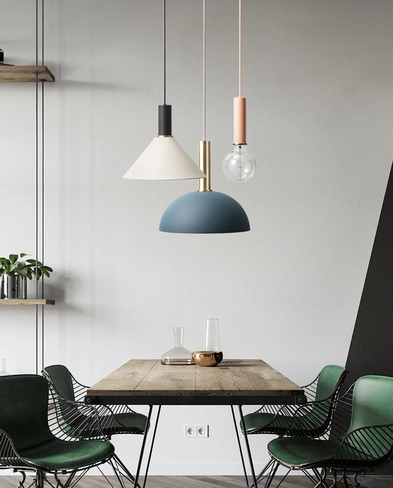 Nordic Simple Pendant Light E27 LED Modern Creative Hanging Lamp DIY Lighting Fixture for Bedroom Living Room Restaurant Bar (6)
