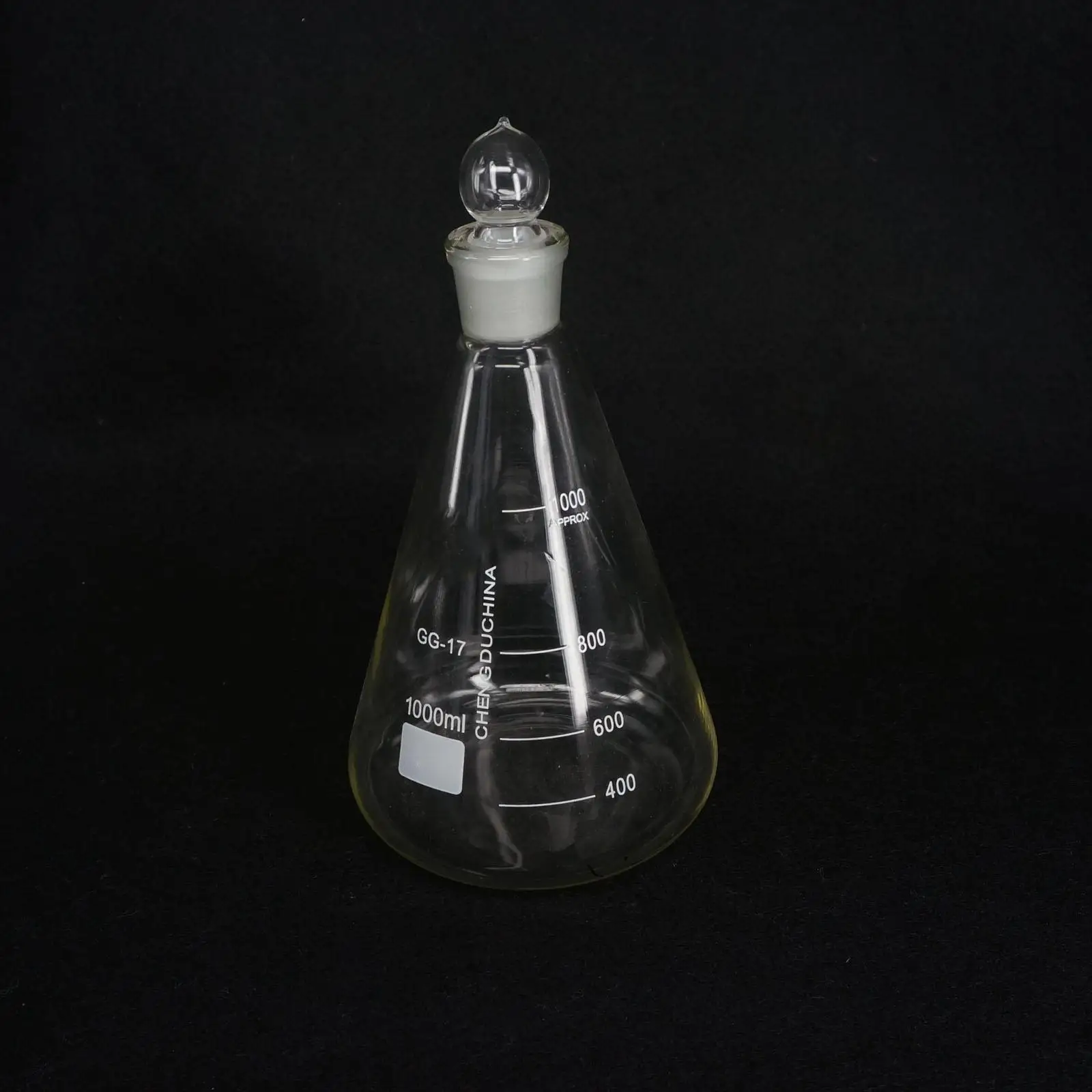 Коническая колба Erlenmeyer 1000 мл с заземленной пробкой | Канцтовары для офиса и дома