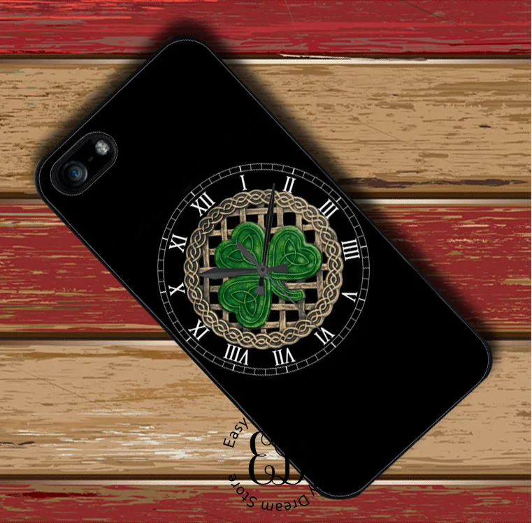 Roman Numerals Shamrock clocks case for Huawei P7 P8 P9 p10 p20 p30 mate 8 9 10 20 pro lite Honor | Мобильные телефоны и