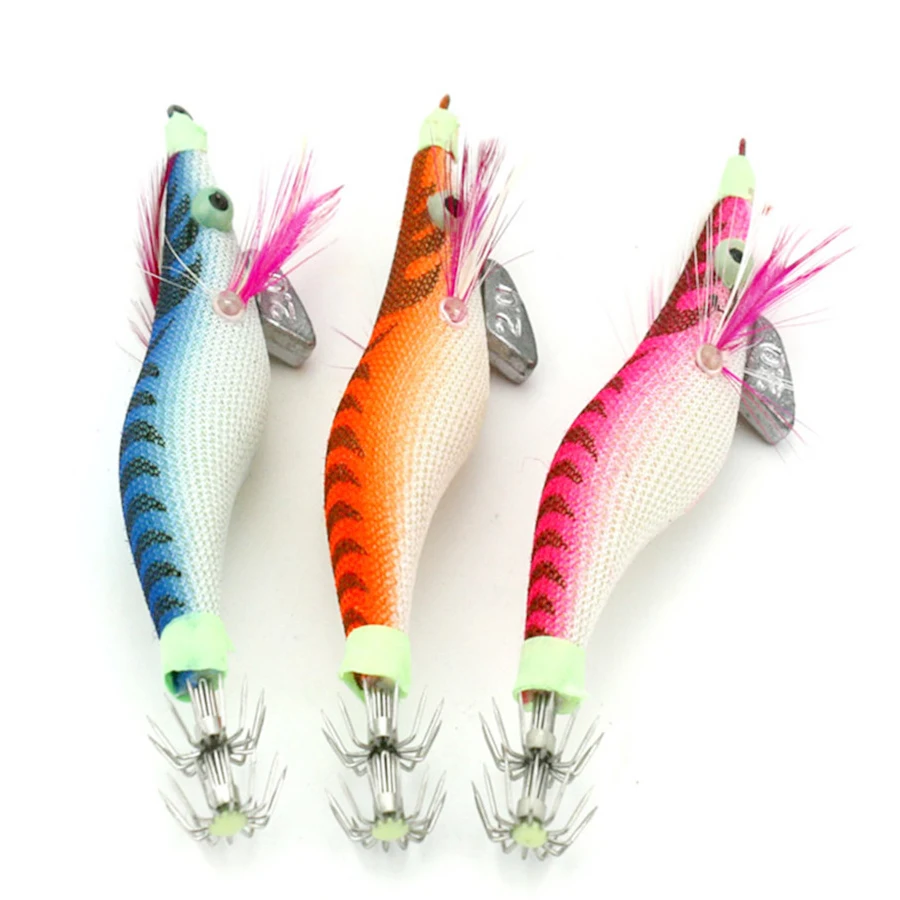 Fishing Shrimp Luminous Squid Jig Octopus Bait With Squid fishing Hook Tool Fishing Shrimp Luminous Squid Jig Octopus Bait With Squid fishing Hook Tool