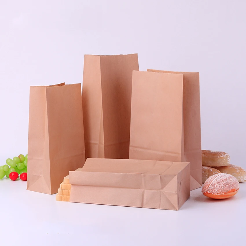 100 шт./лот 18~ 30 см 7 размеров коричневый/белый крафт-бумага подарок Сэндвич Хлеб еда вынуть сумки вечерние Свадебные