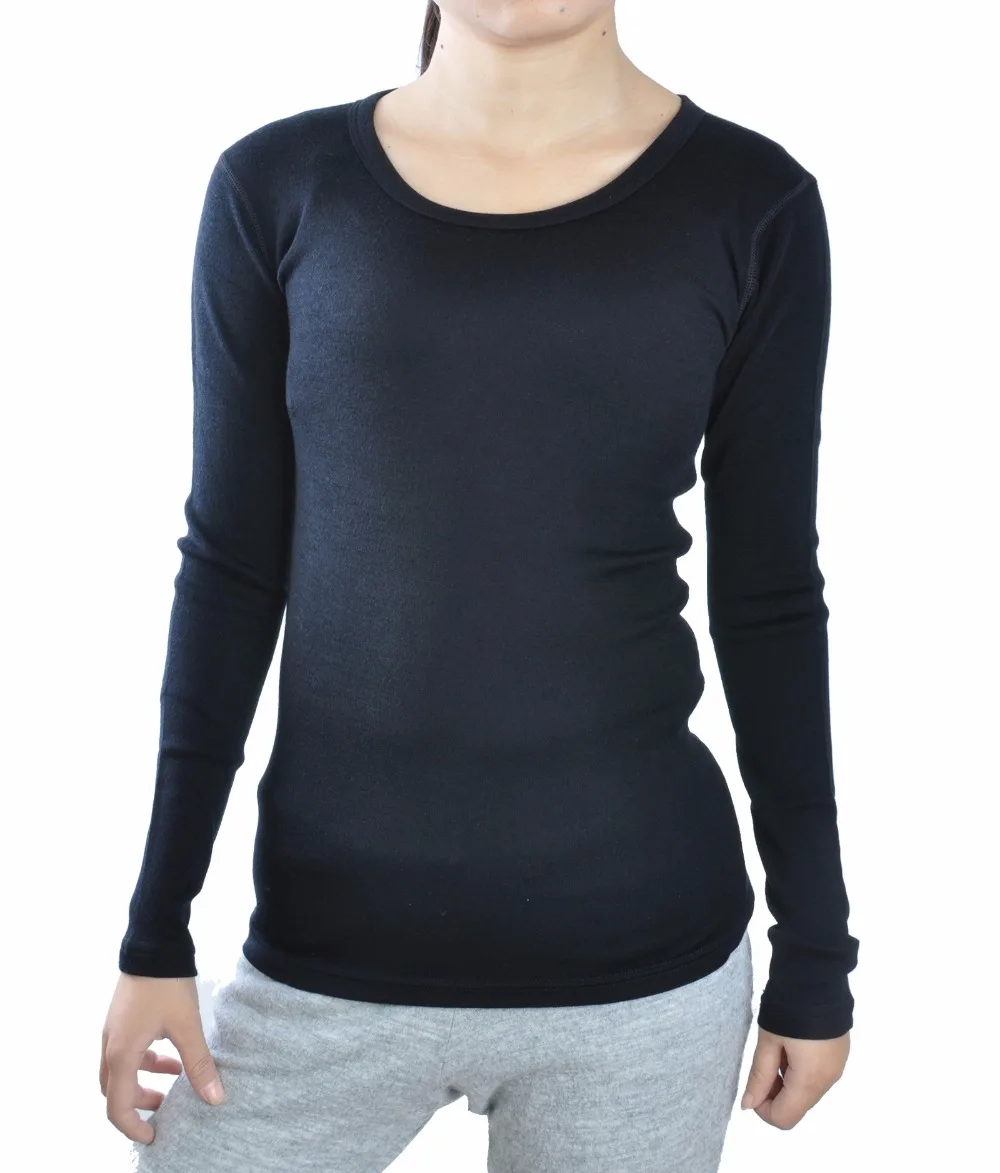 Women's midweight crew Next to Skin (NTS) base layer 100% pure merino ...