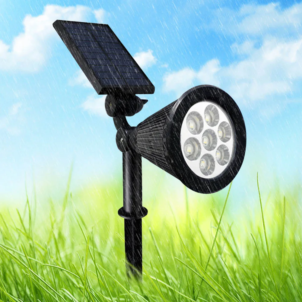 

High 7 LED Solar Lamp Projector Color Change Wireless Waterproof Light Adjustable Spot for Outdoor Garden LG66