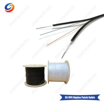 

High quality 200M Outdoor Fiber Optic Drop SC UPC Duplex 2 Core 3steel wire Drop Cable Patch Cord