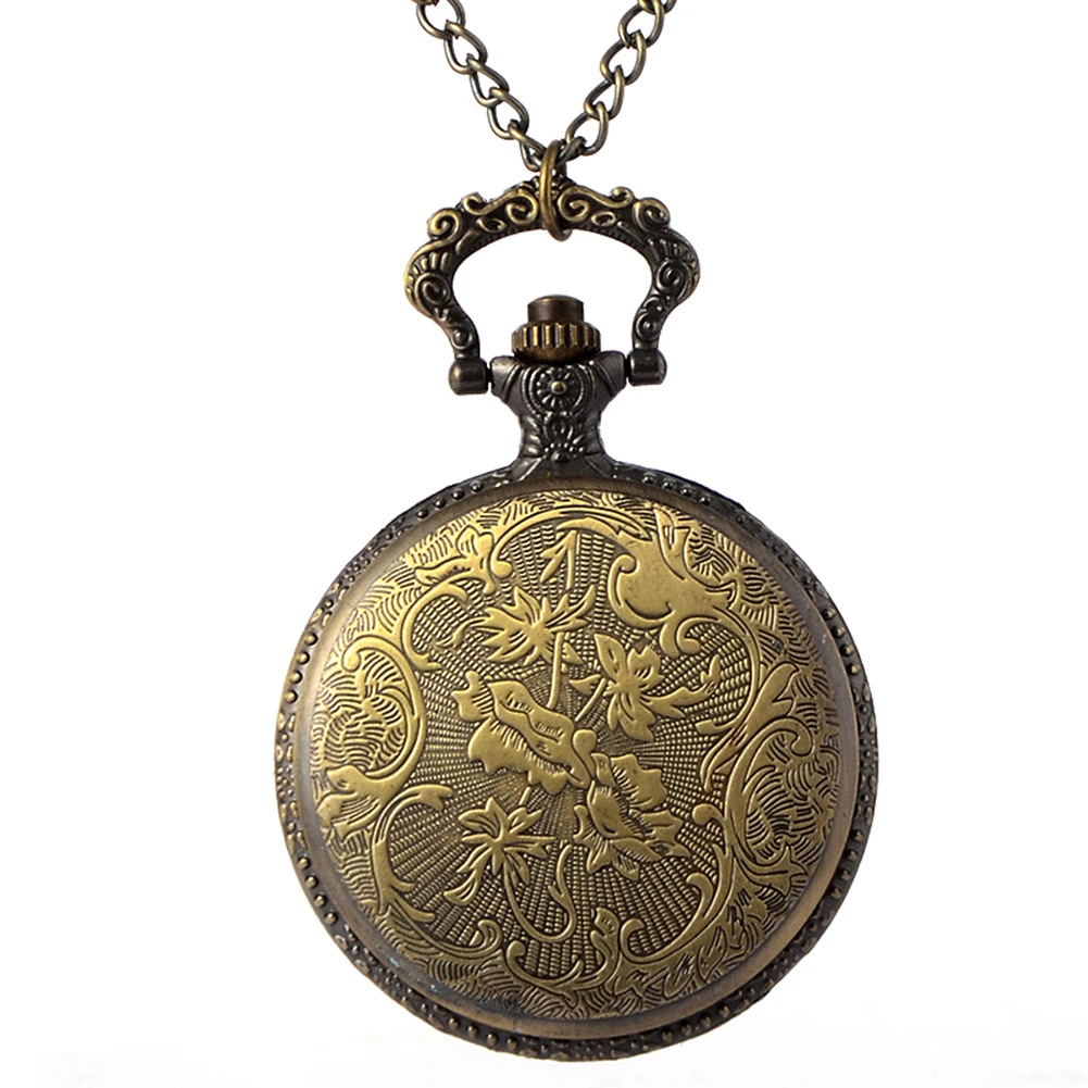 Cindiry Vintage Fashion Quartz Pocket Watch Silver Gold Steampunk Suitable for men and women 2