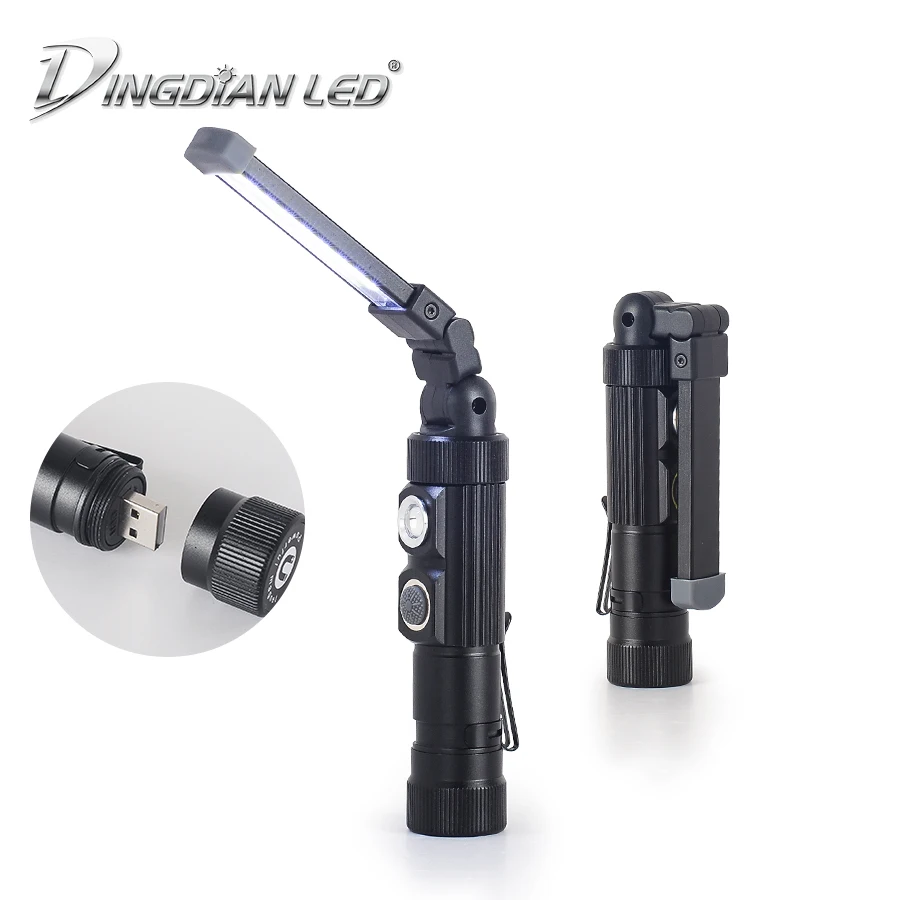 

Foldable LED Working Light COB 5W LED Portable Lantern 400LM Outdoor USB Rechargeable 18650 Battery Torch Flashlight Camping Led
