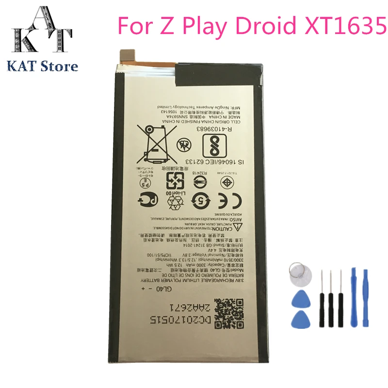 GL40 3300 мАч аккумулятор для телефона Motorola Moto Z Play Droid XT1635 XT1635-01/02/03 батарея Замена