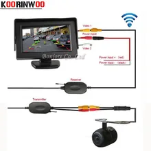 Koorinwoo CCD 2 4G Wireless HD Reverse Back up Car Rear View Camera 4 3 Inch