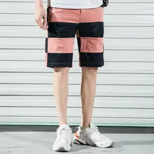 Летние карго-шорты камуфляжные мужские хлопковые полосатые военные камуфляжные мужские шорты для бега мужские повседневные свободные рабочие шорты мужские