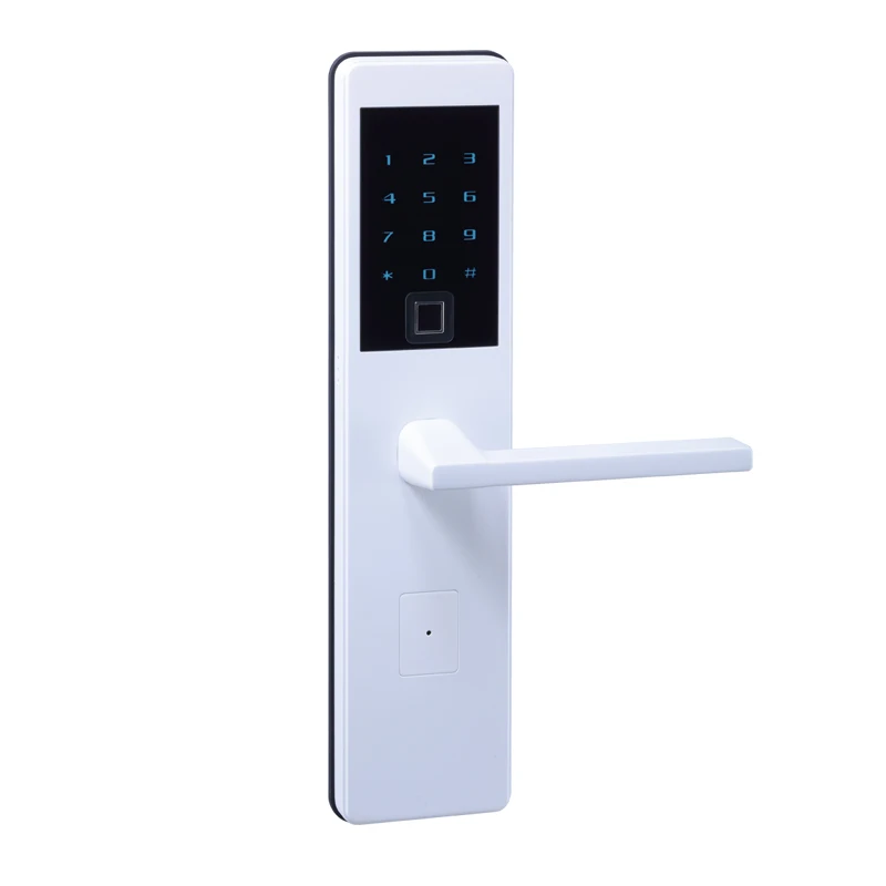 LACHCO 2018 Bluetooth Biometric Electronic Door Lock APPSmart Fingerprint Code Key Touch Screen Digital door Lock L18025FB