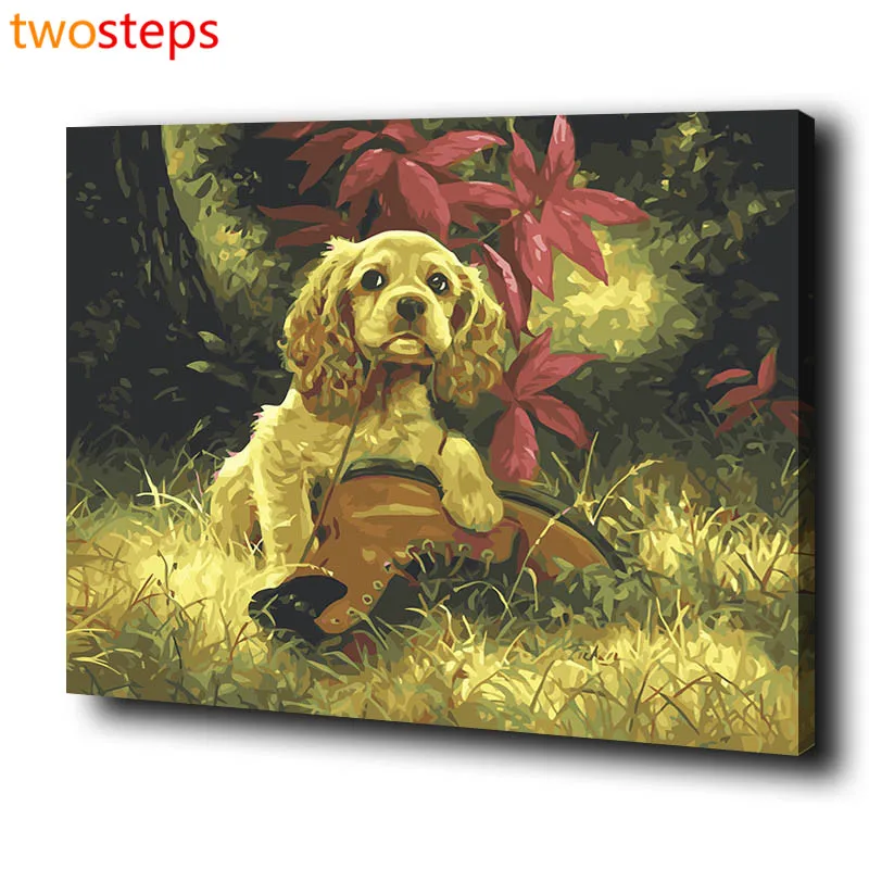 TwoSteps Naughty Dog Diy Цифровой Холст Картины Маслом По Номерам Картинки Раскраски