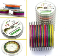 100 meters 4 series of colorful fish bite proof line vigorously horse braided line fishing halleluyah 4 strands of PE line