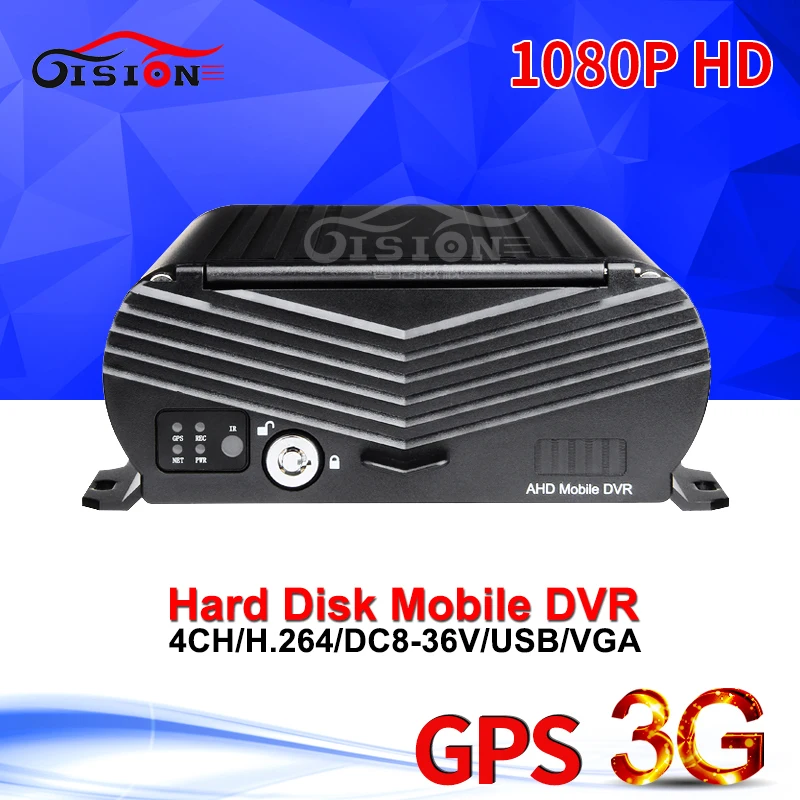 AHD HD 1080P HDD 4CH 3G GPS Автомобильный видеорегистратор Бесплатная доставка видео трекер
