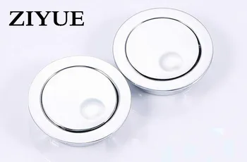 

2PCS/Lot Free Shipping Circular Alloy Concealed Handle Modern Minimalist Wardrobe Cabinet Drawer Embedded Button