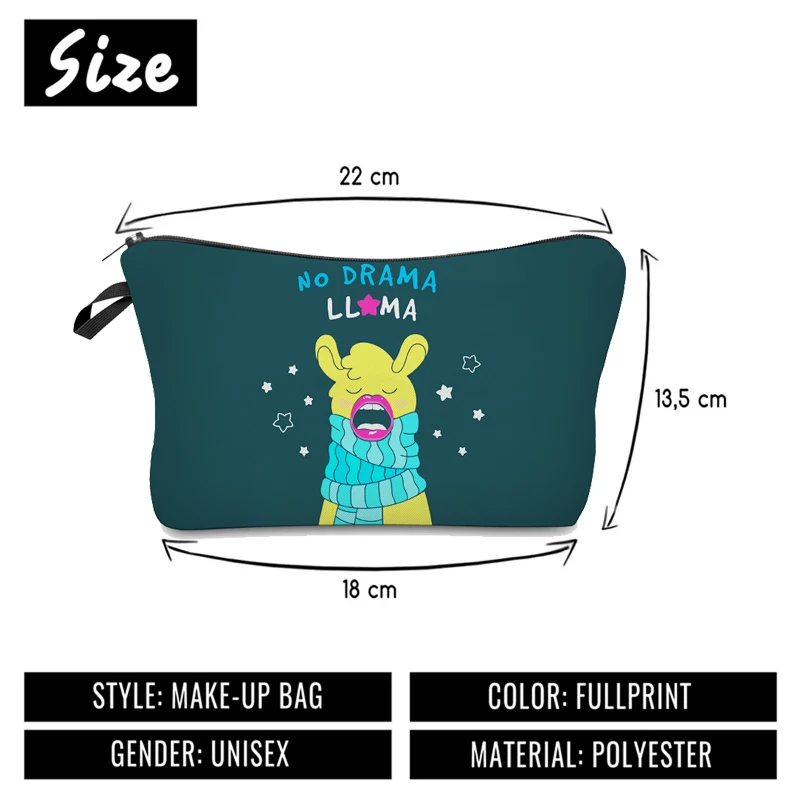 Jom Tokoy Cosmetic Organizer Bag Make Up Printing Llama Cosmetic Bag Fashion Women Brand Makeup Bag Hzb927 Jom Tokoy Cosmetic Organizer Bag Make Up Printing Llama Cosmetic Bag Fashion Women Brand Makeup Bag Hzb927