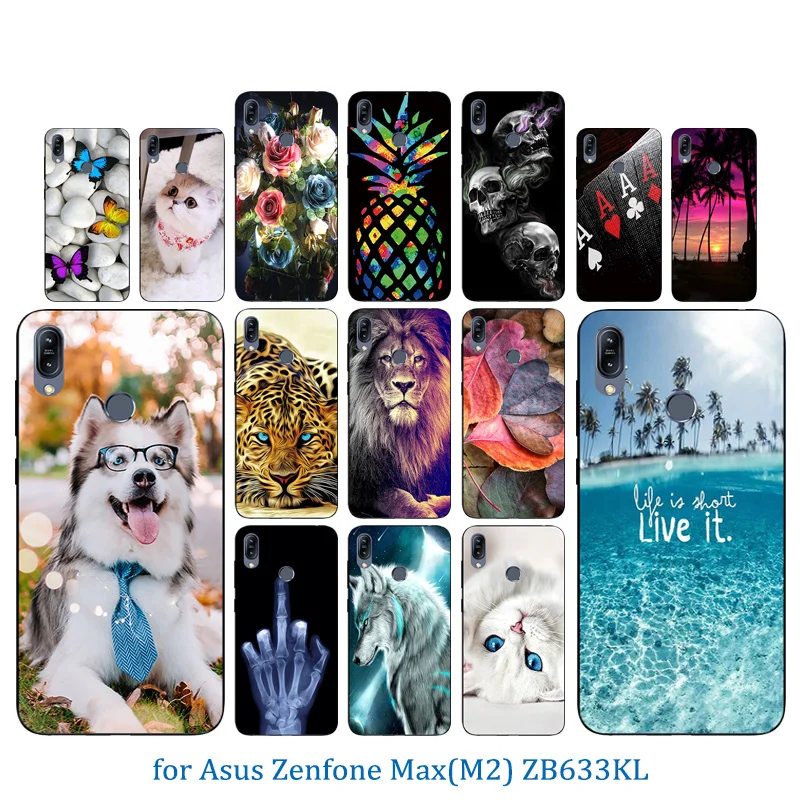 

TPU For Asus Zenfone Max M2 ZB633KL Cases For Asus ZF M2 ZB633KL ZenFone Max M2 6.26inch Phone Marb Back Cover Clear Shell